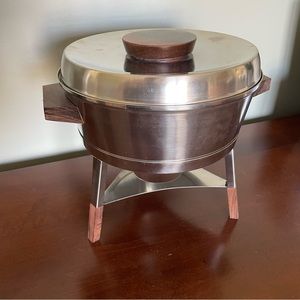 Vintage Stelton Stainless Steel Fondue Pot